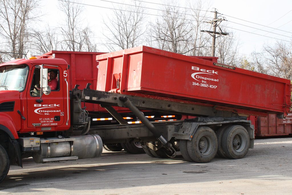 Truck with a Dumpster