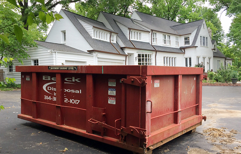 Remodeled House and Dumpster